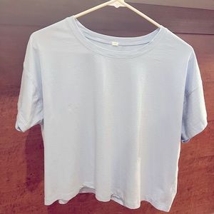 Lululemon-Cates tee-pastel blue-size 10
